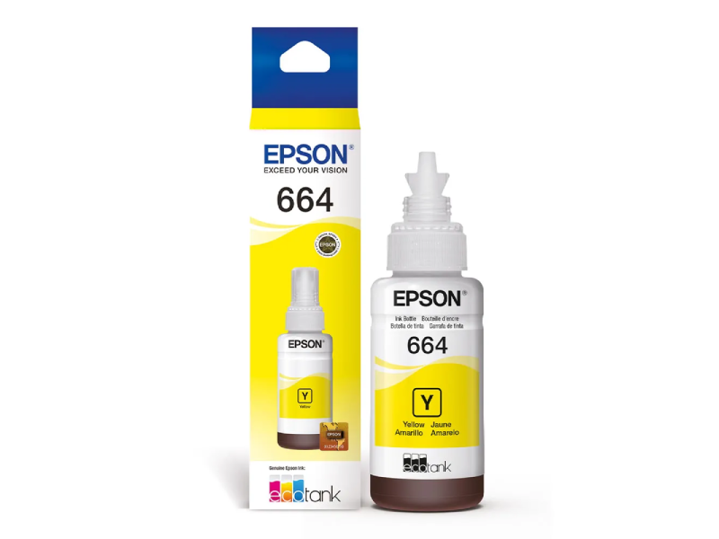 TINTA EPSON L200 YELLOW T664420-AL L110/L200/L210/L220/L350/L355/L395/L555/L575/L656